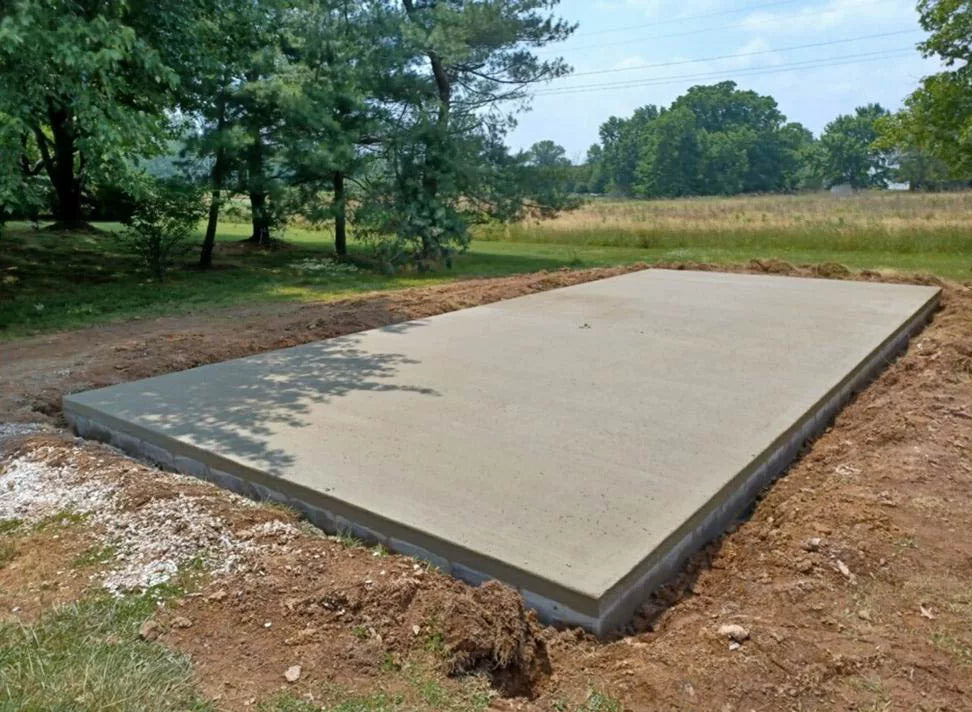 Completed concrete slab project