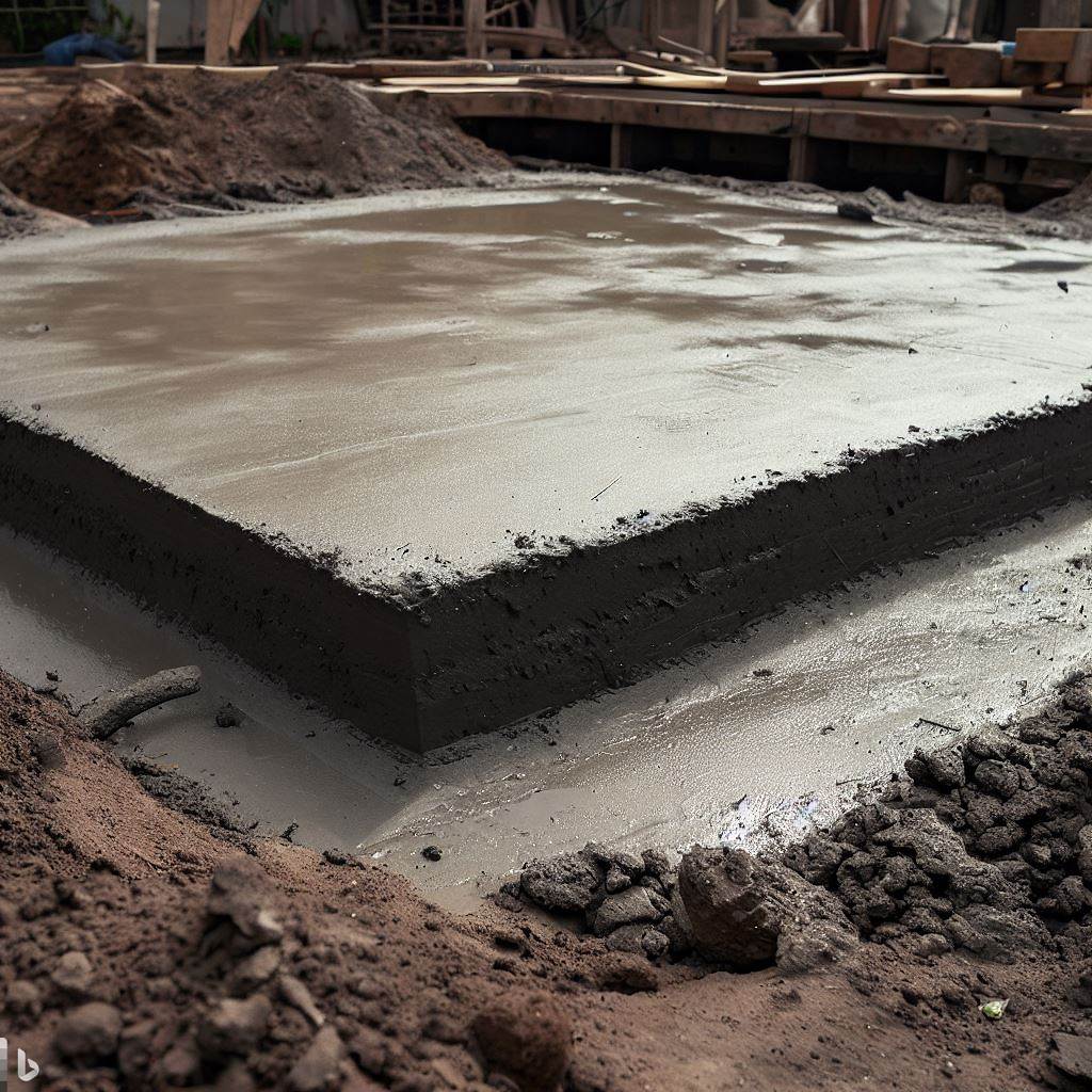 Concrete foundation and footing pour