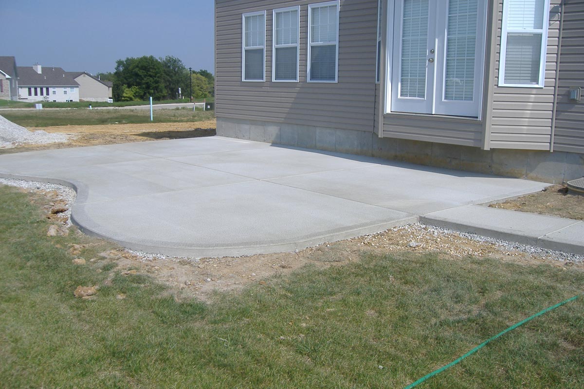 Completed concrete patio project
